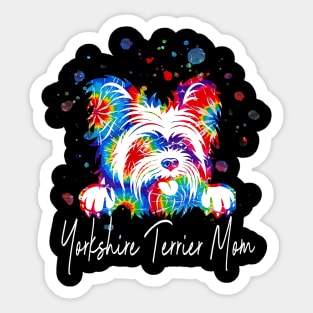 Yorkshire Terrier Dog Colorful Rainbow Sticker